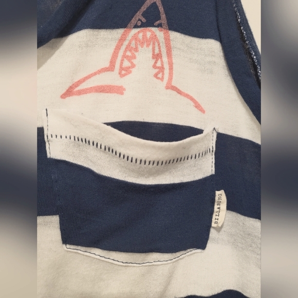 Billabong Cropped Striped Pocket Tank - Size Small - Picture 4 of 4